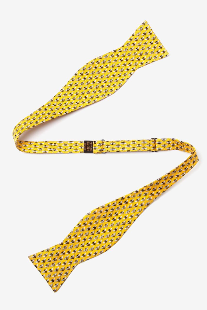 Alynn Micro Bees Yellow Self-Tie Bow Tie
