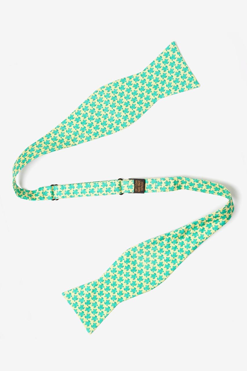 Alynn Micro Sea Turtles Yellow Self-Tie Bow Tie