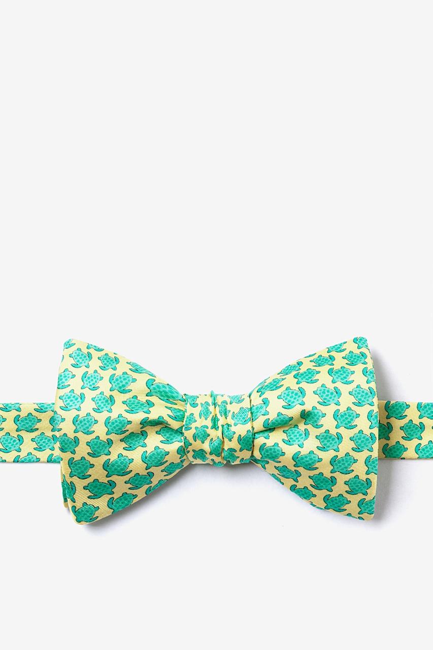 alynn Micro Sea Turtles yellow Self-Tie Bow Tie