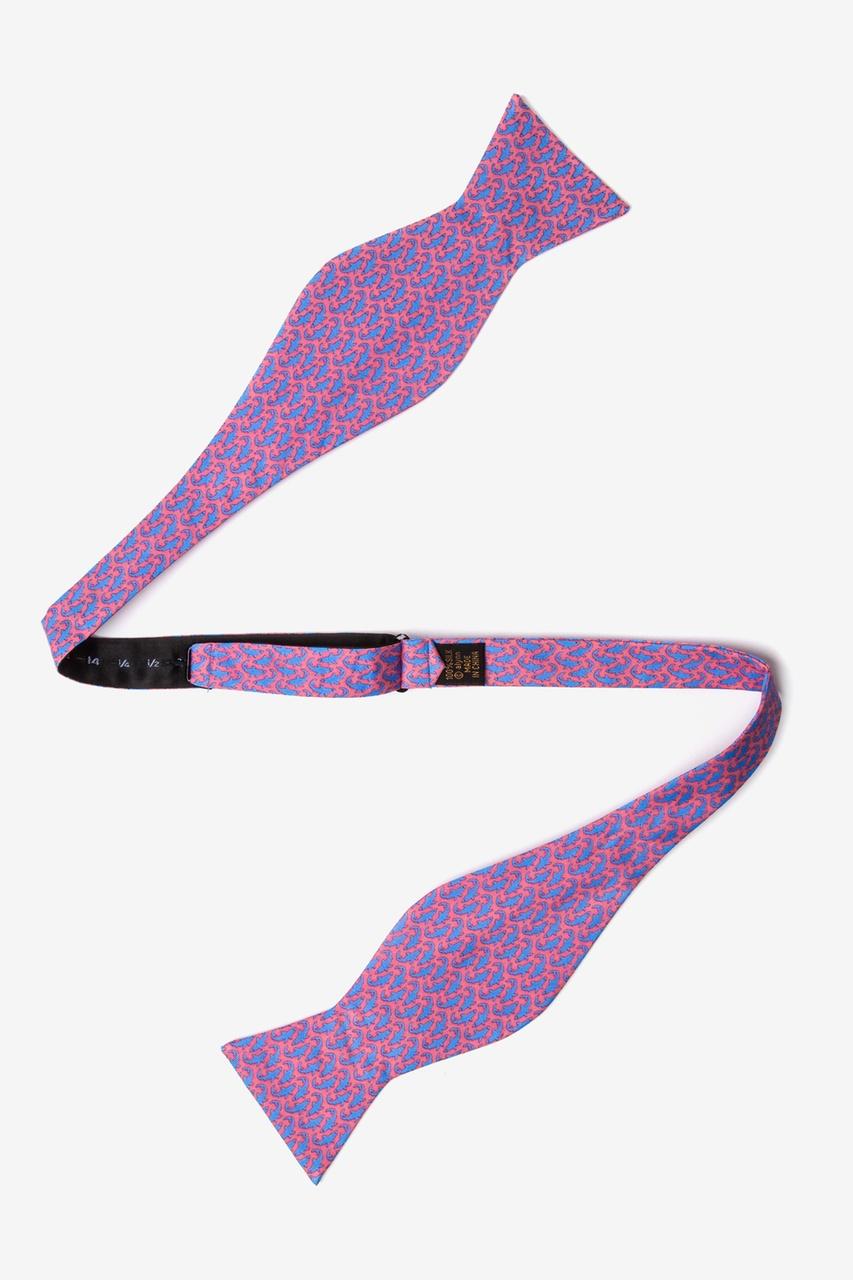 Alynn Micro Sharks Pink Self-Tie Bow Tie