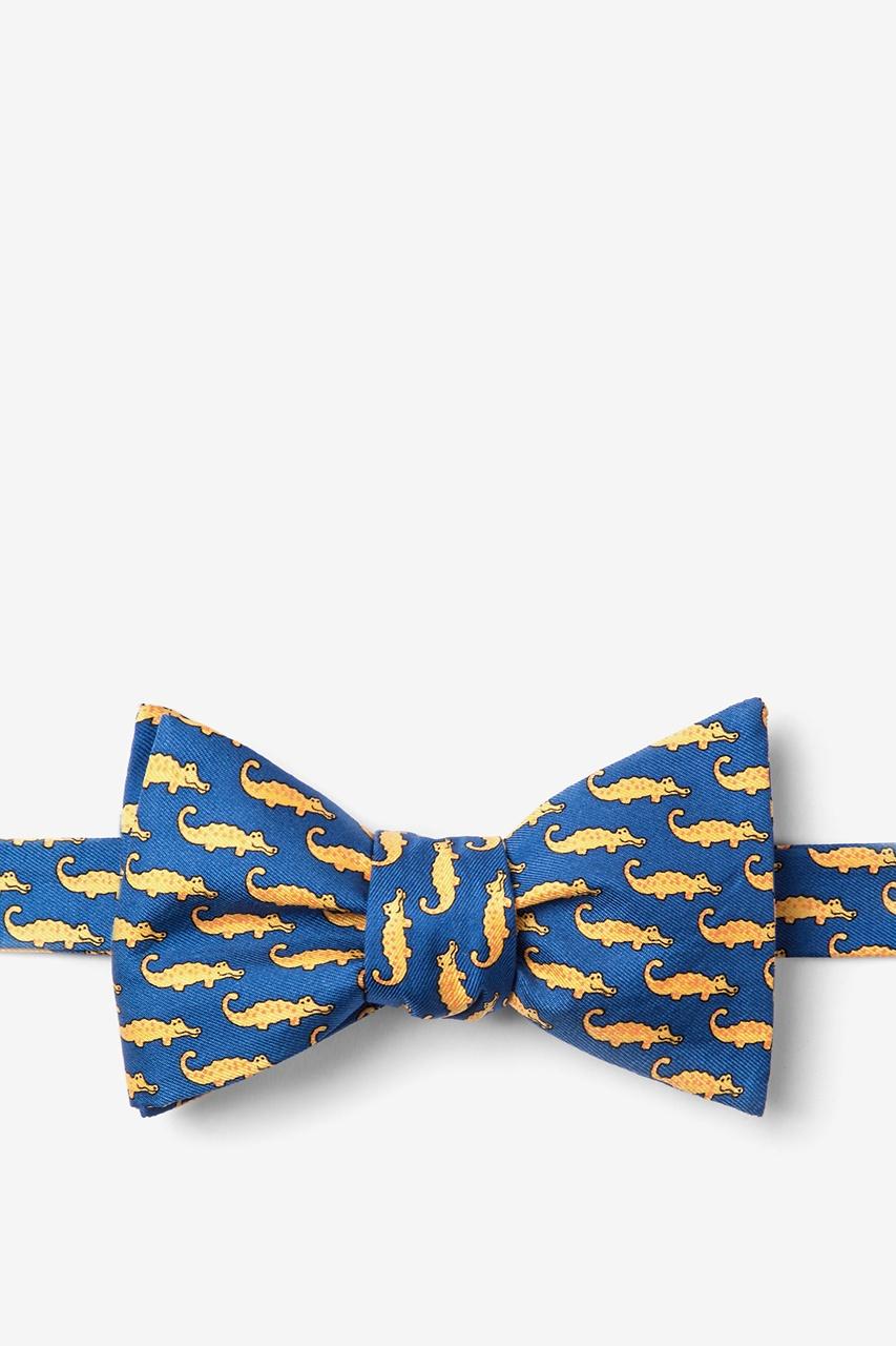 alynn Mini Alligators blue Self-Tie Bow Tie