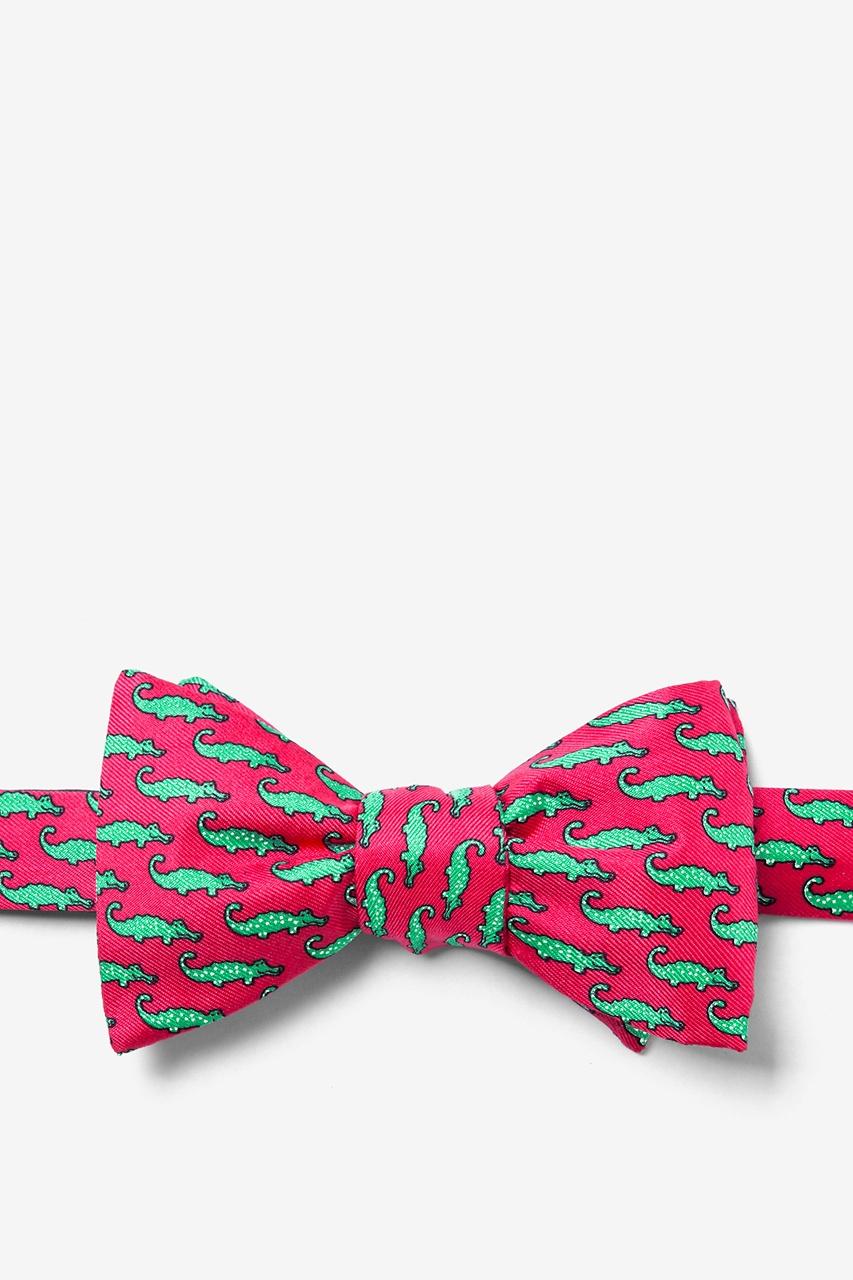alynn Mini Alligators fuchsia Self-Tie Bow Tie