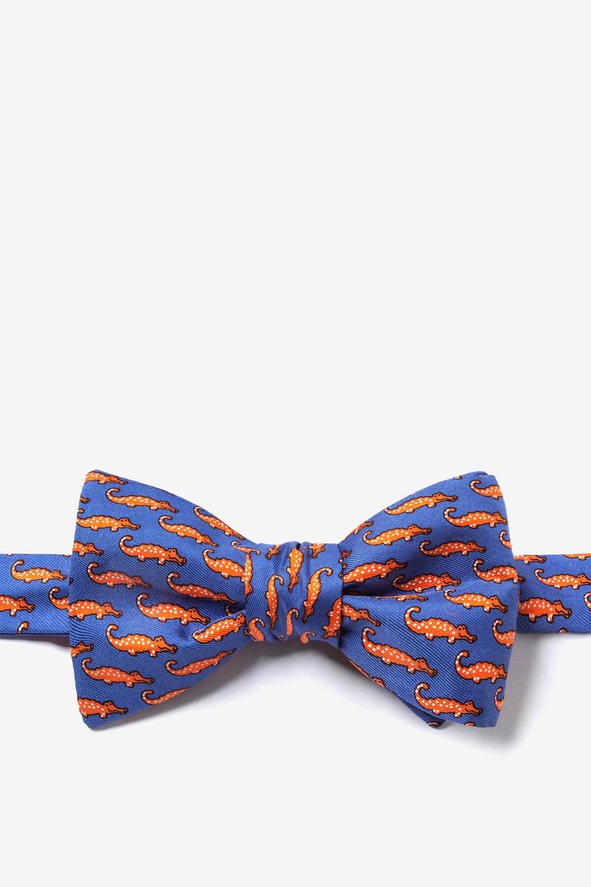 alynn Mini Alligators royal blue Self-Tie Bow Tie