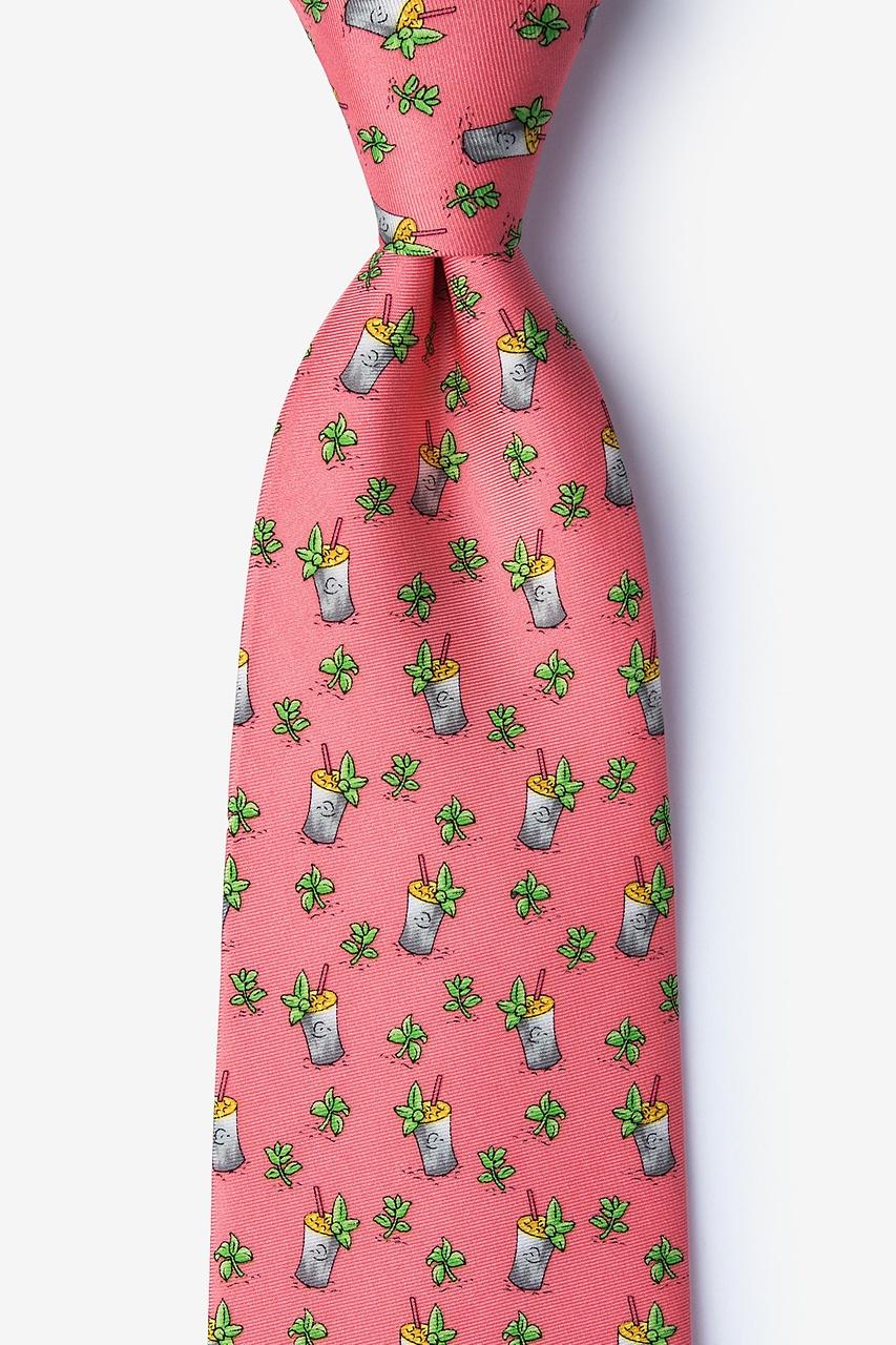 alynn Mint Condition coral 100% silk Tie