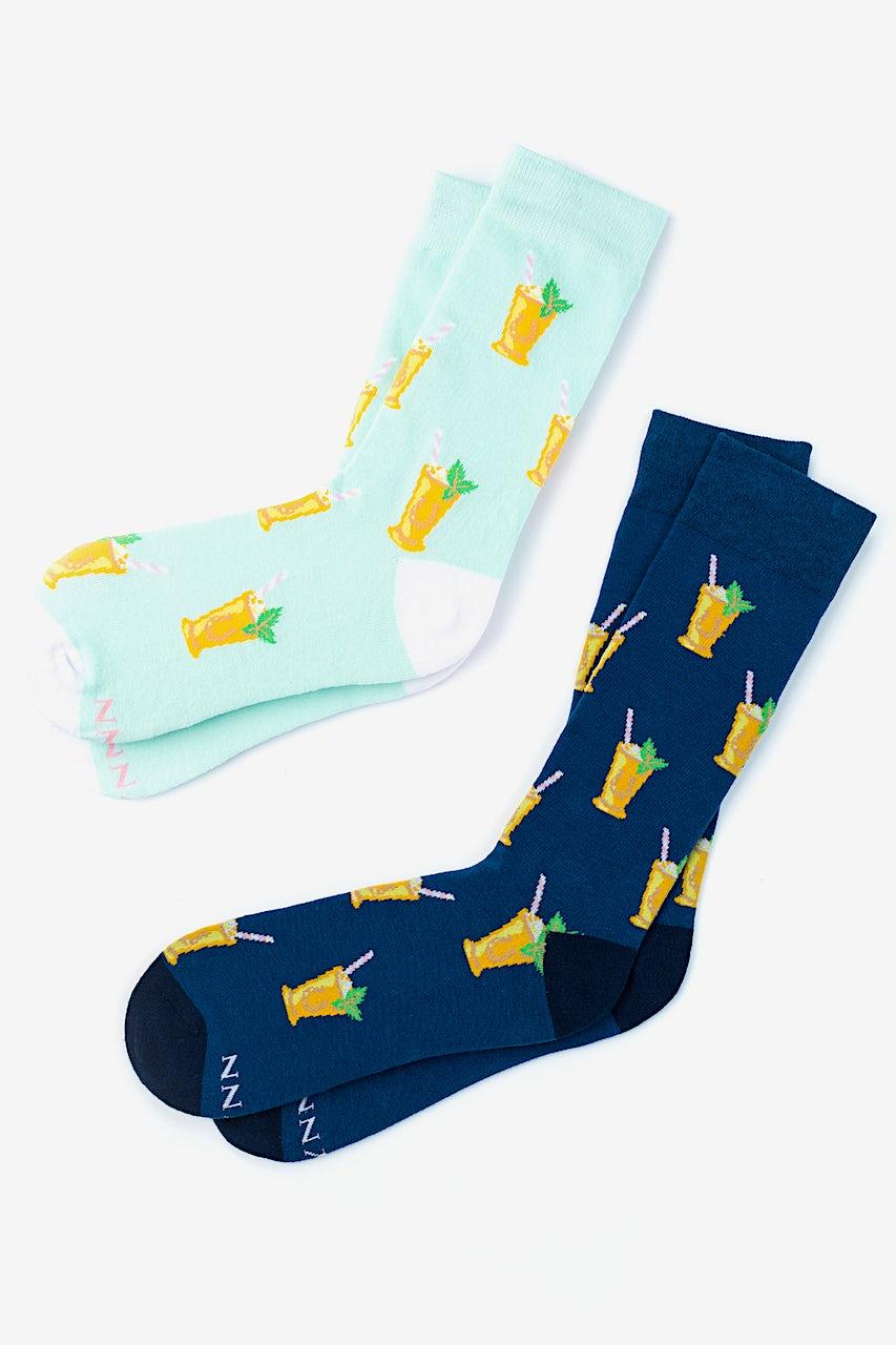 alynn Mint Julep Navy Blue His & Hers Socks