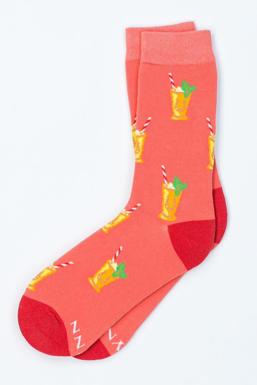 Alynn Mint Julep Orange His & Hers Socks