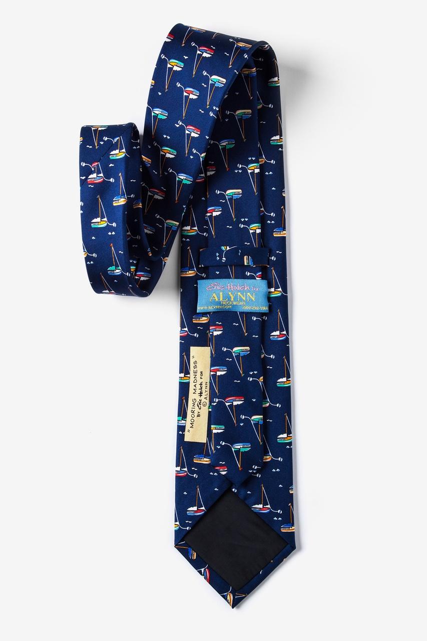 Alynn Mooring Madness Navy Blue 100% Silk Tie