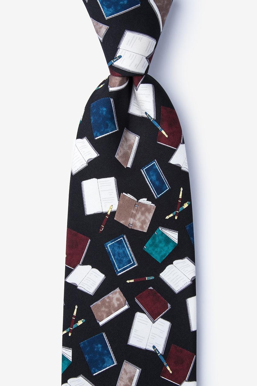 alynn Mr. Write black 100% silk Tie