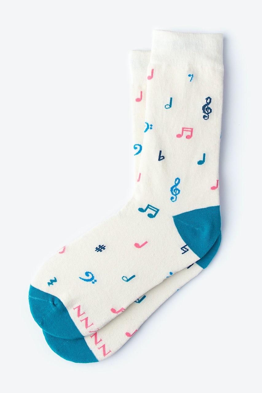 Alynn Music Note Red His & Hers Socks