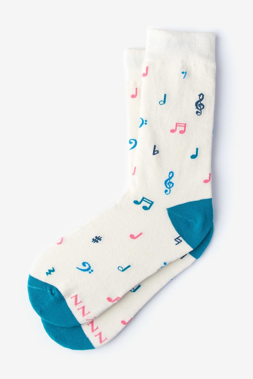 alynn Music to My Toes cream Women's Sock