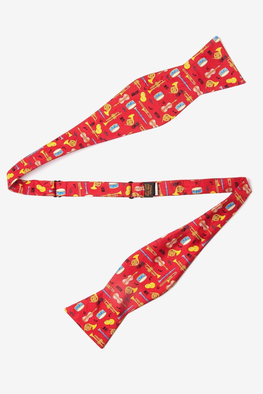 Alynn Musical Instruments Red Self-Tie Bow Tie