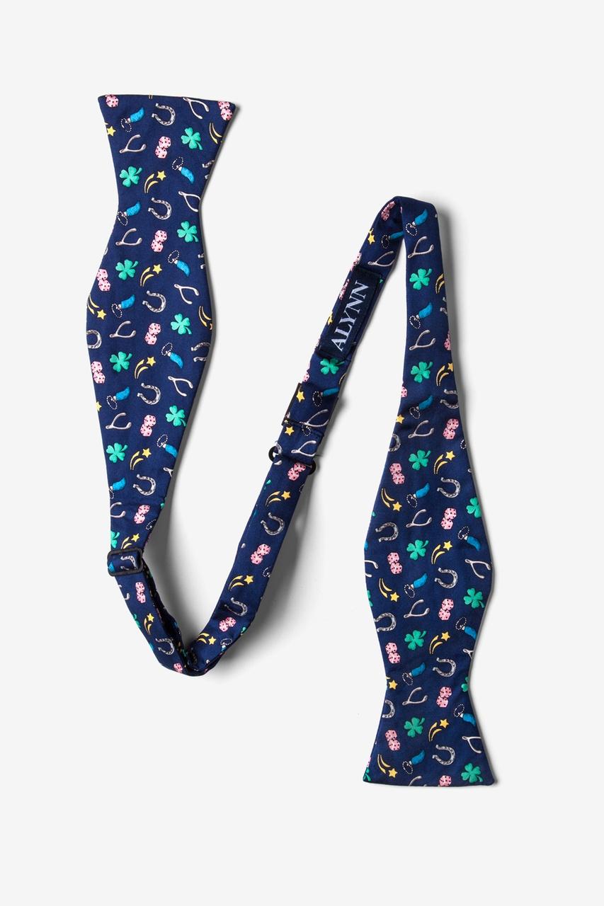 Alynn My Lucky Navy Blue Self-Tie Bow Tie