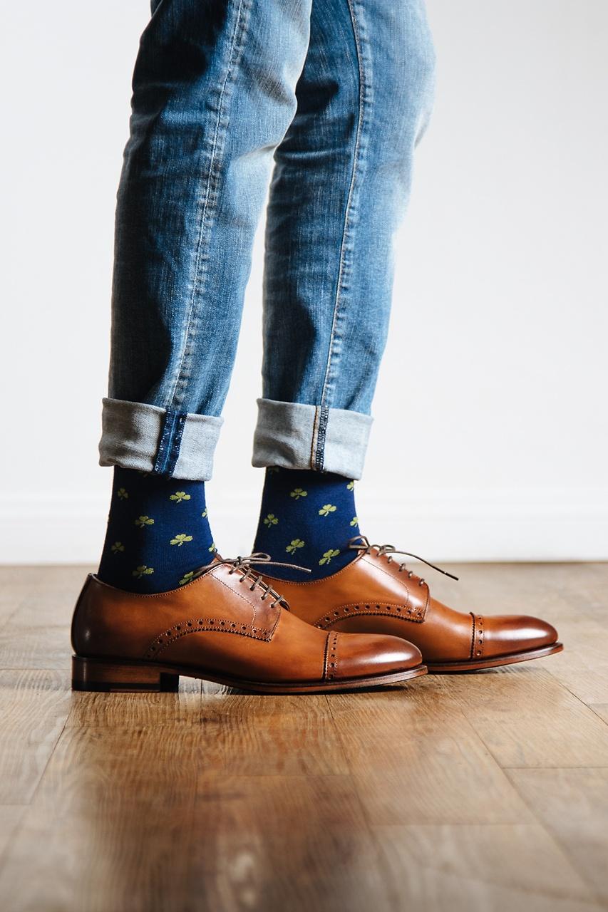 Alynn My Lucky | Shamrock Navy Blue Sock