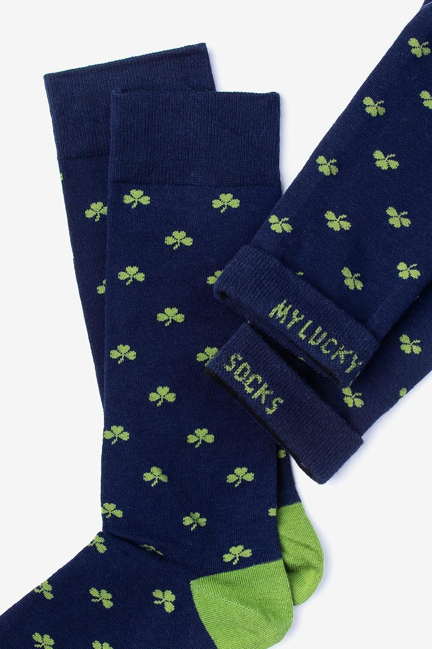 Alynn My Lucky | Shamrock Navy Blue Sock