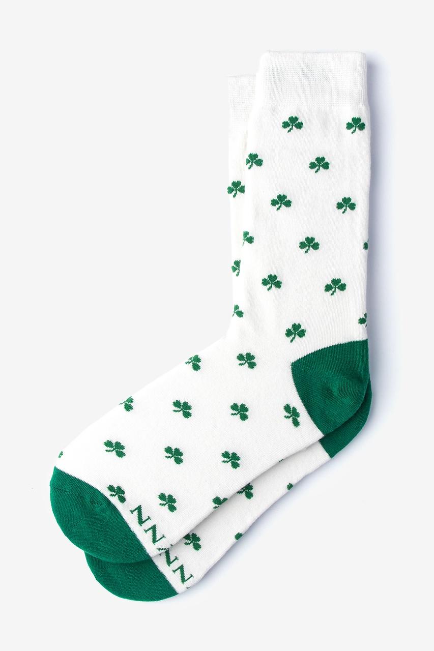 alynn My Lucky | Shamrock White Women's Sock