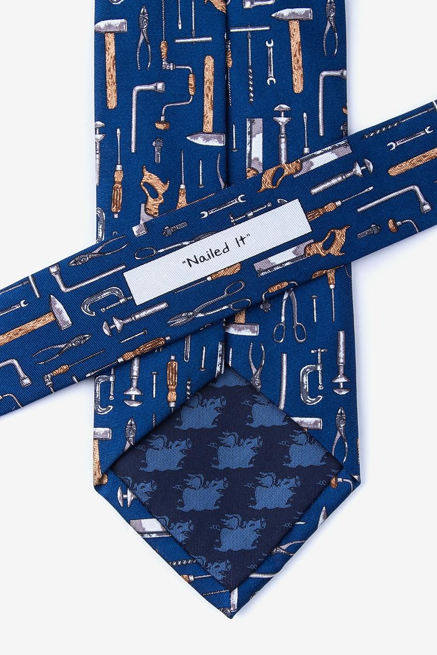 Alynn Nailed It Navy Blue 100% Silk Tie