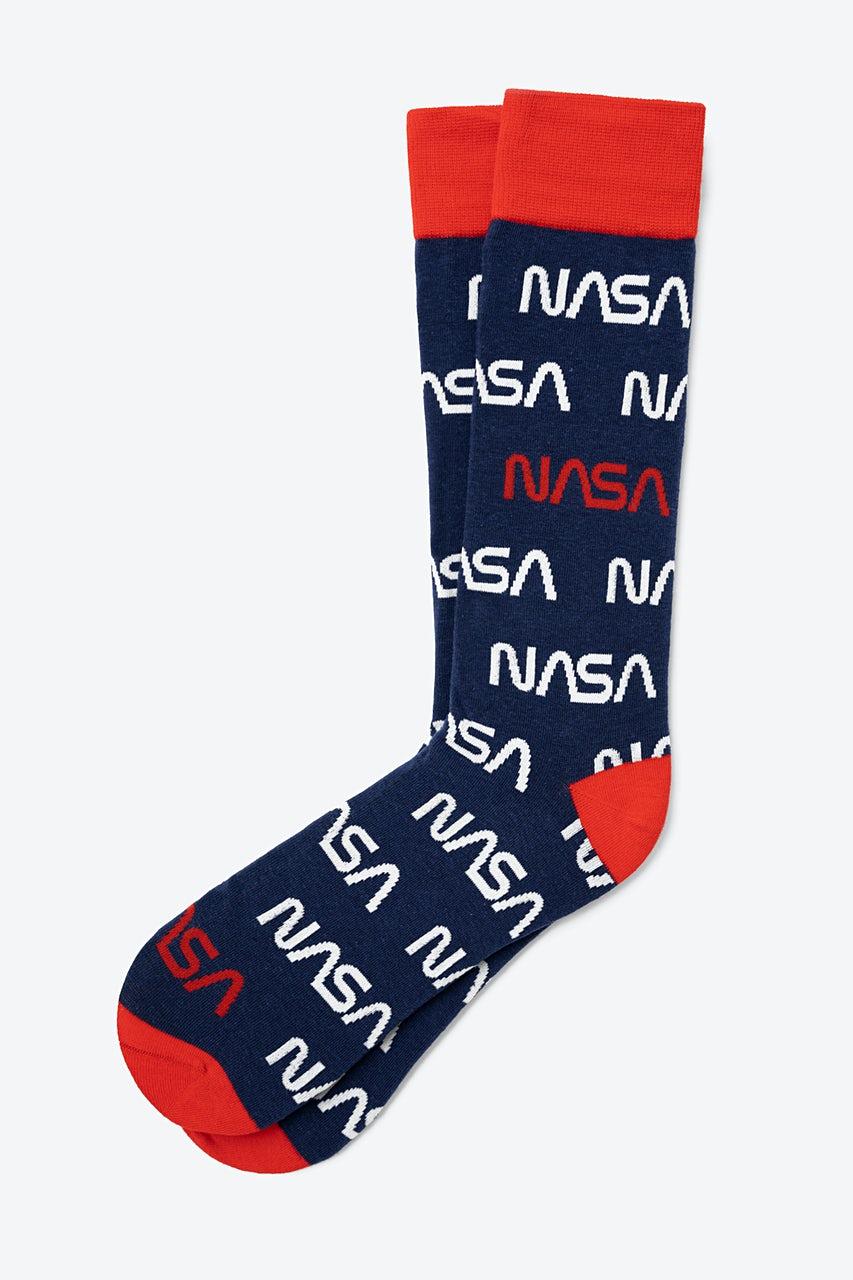 alynn NASA Worm Navy Blue Sock