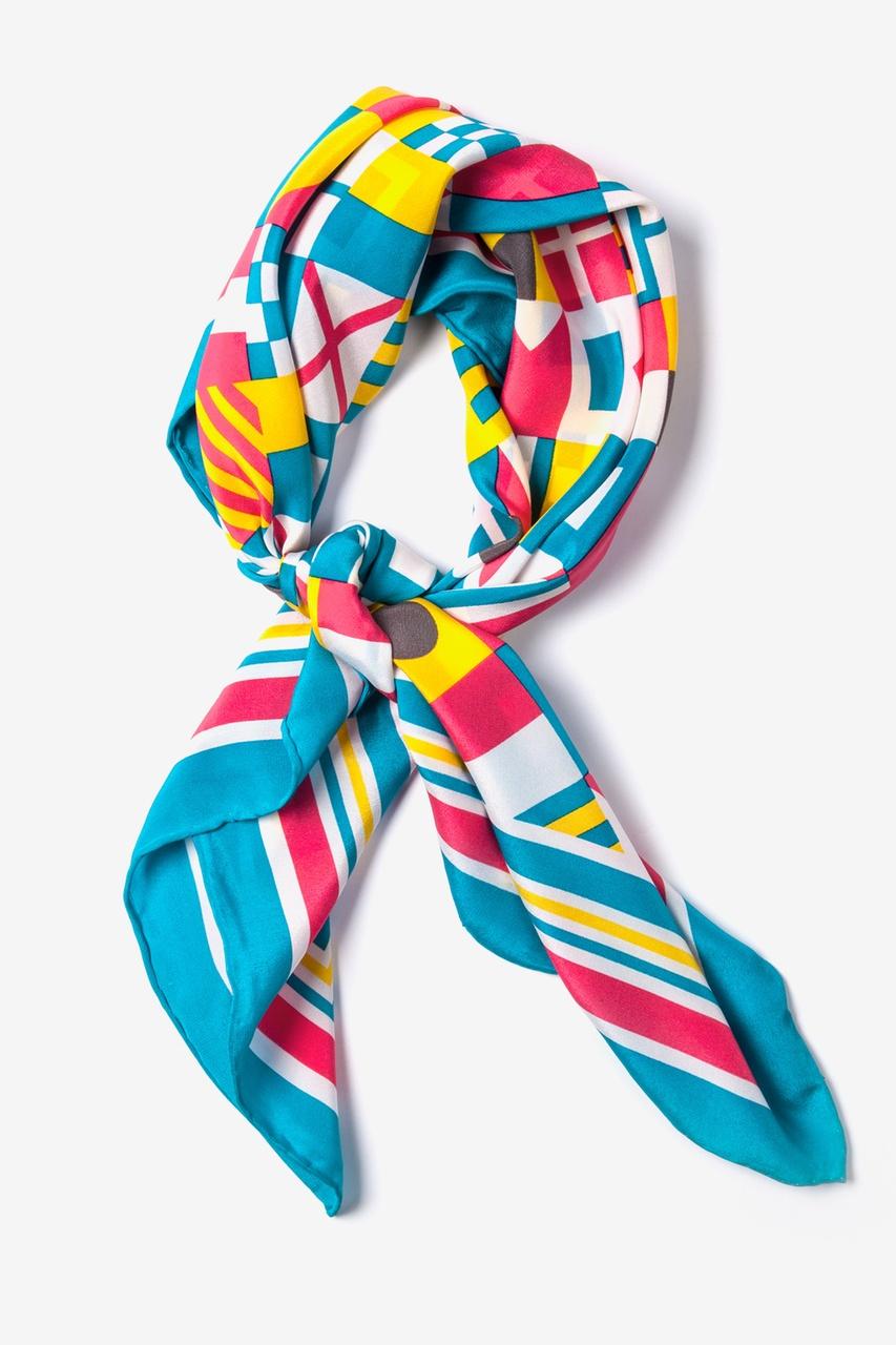 alynn Nautical Flags blue Square Scarf