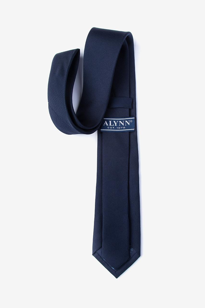Alynn Navy Blue Navy Blue 100% Silk Tie For Boys