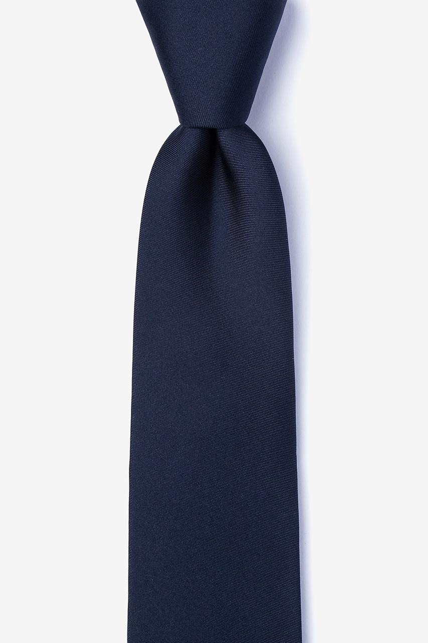 alynn Navy Blue Navy Blue 100% silk Tie for Boys