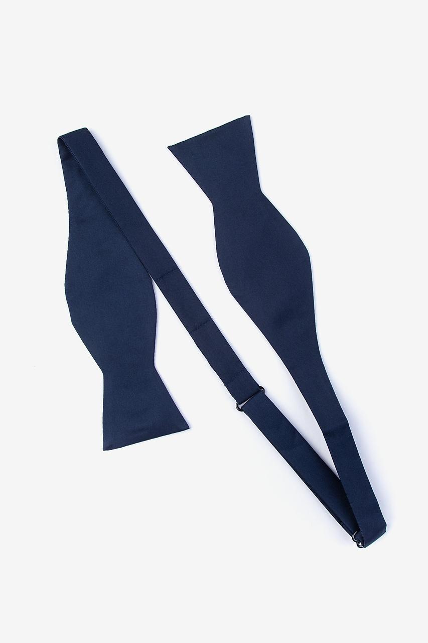 Alynn Navy Blue Navy Blue Self-Tie Bow Tie