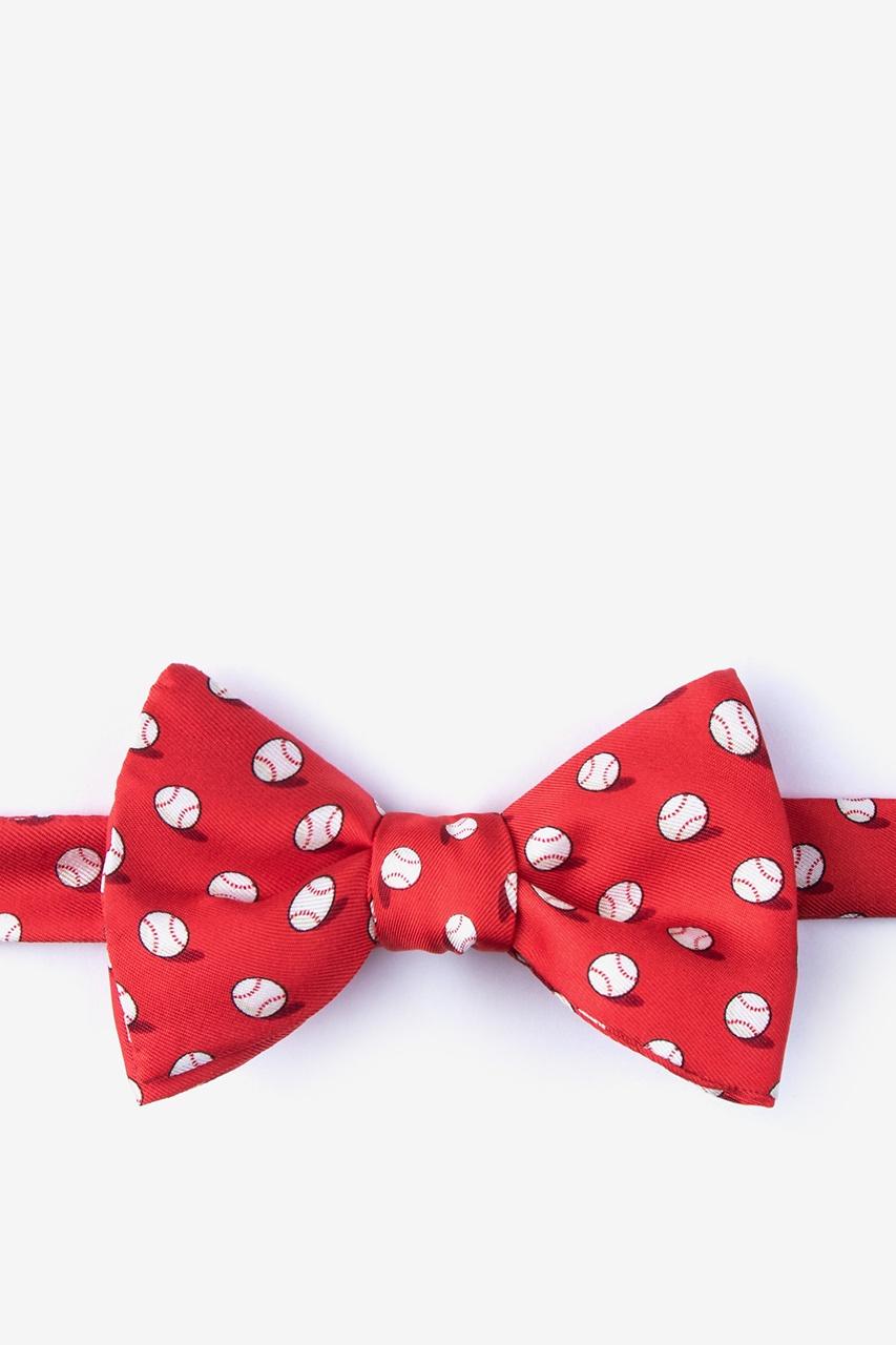 alynn No Hitter red Self-Tie Bow Tie