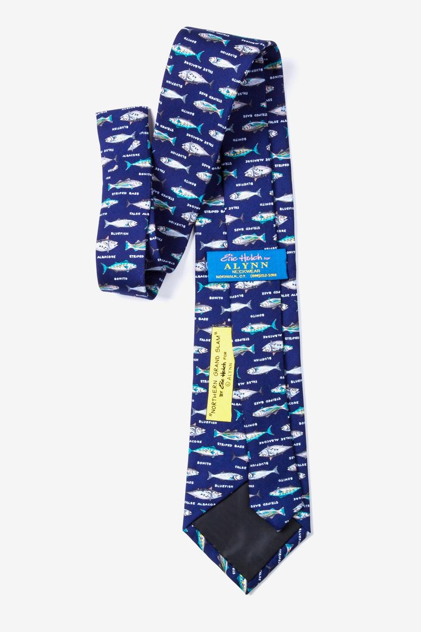 Alynn Northern Grand Slam Navy Blue 100% Silk Tie