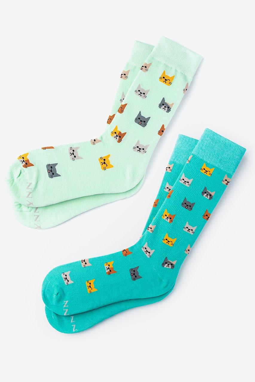 alynn Not Kitten blue His & Hers Socks