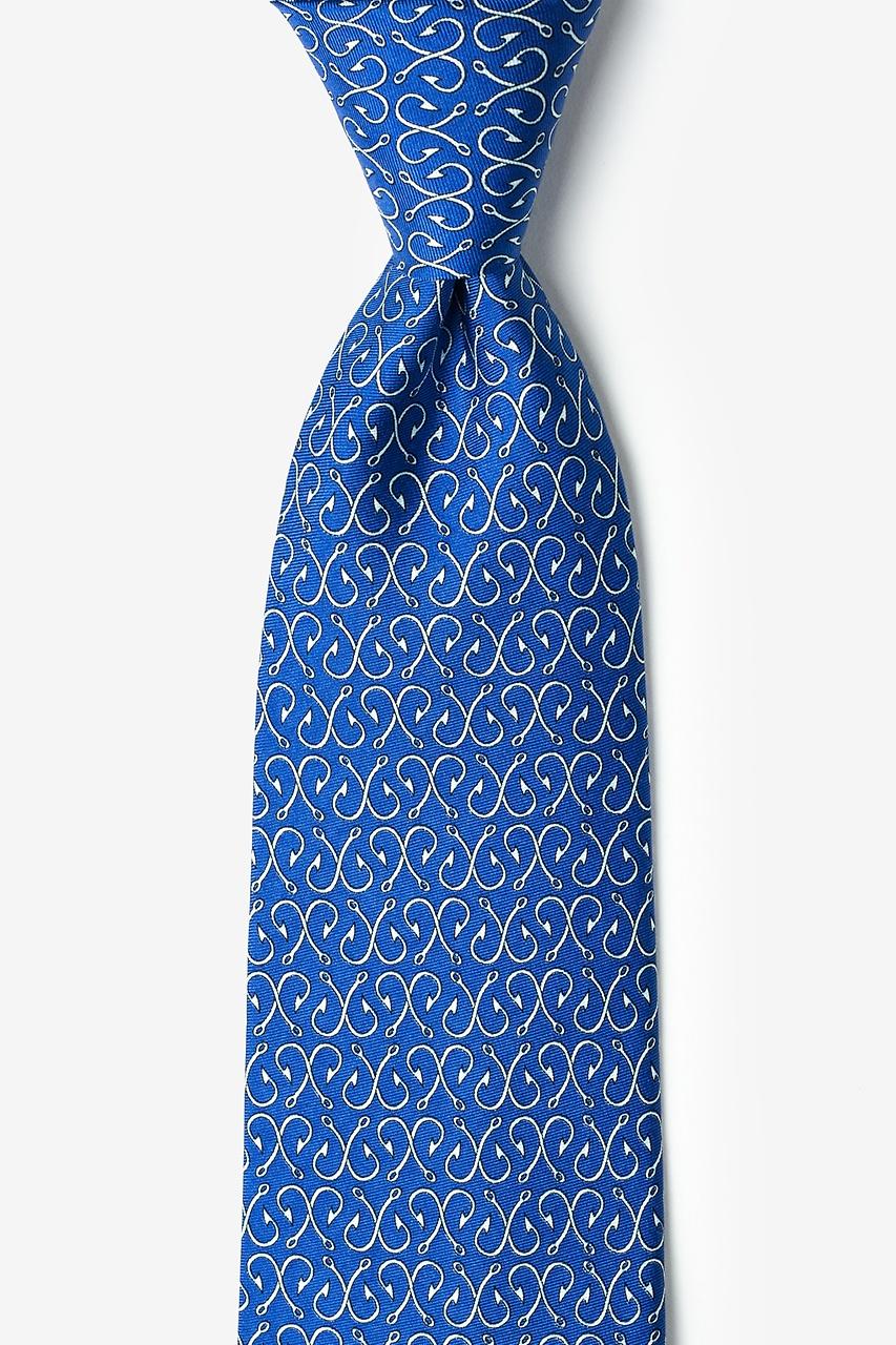 alynn Off the Hook Navy Blue 100% silk Tie