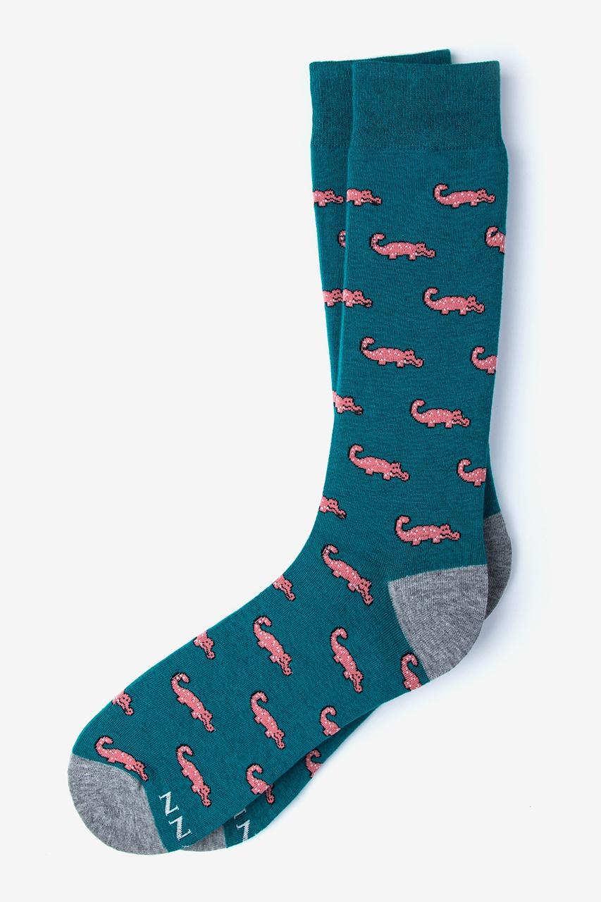 alynn Oh Snap Alligator teal Sock