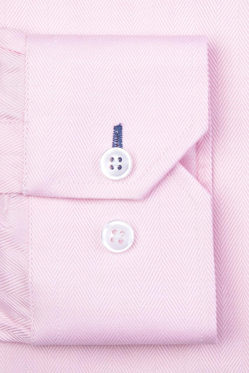 Alynn Oliver Herringbone Pink Dress Shirt