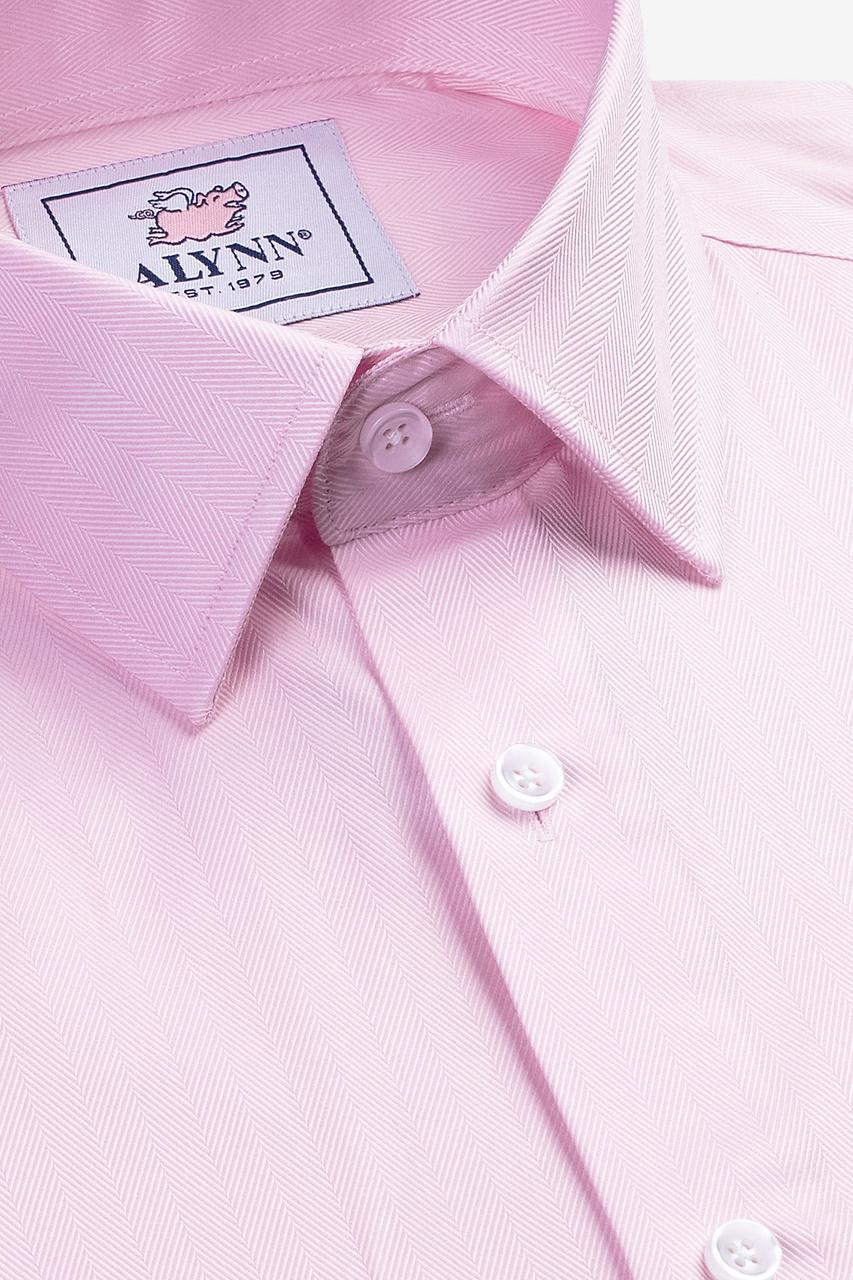 alynn Oliver Herringbone pink Dress Shirt
