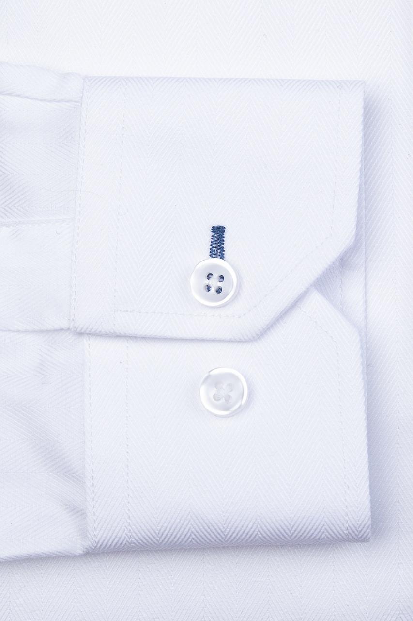 Alynn Oliver Herringbone White Dress Shirt