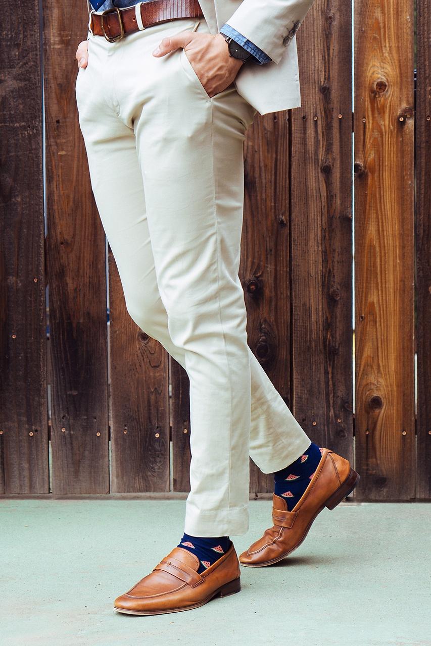 Alynn One In A Melon Navy Blue Sock