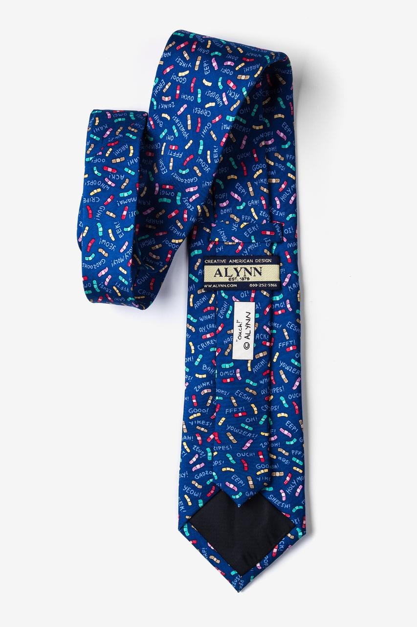 Alynn Ouch Navy Blue 100% Silk Tie
