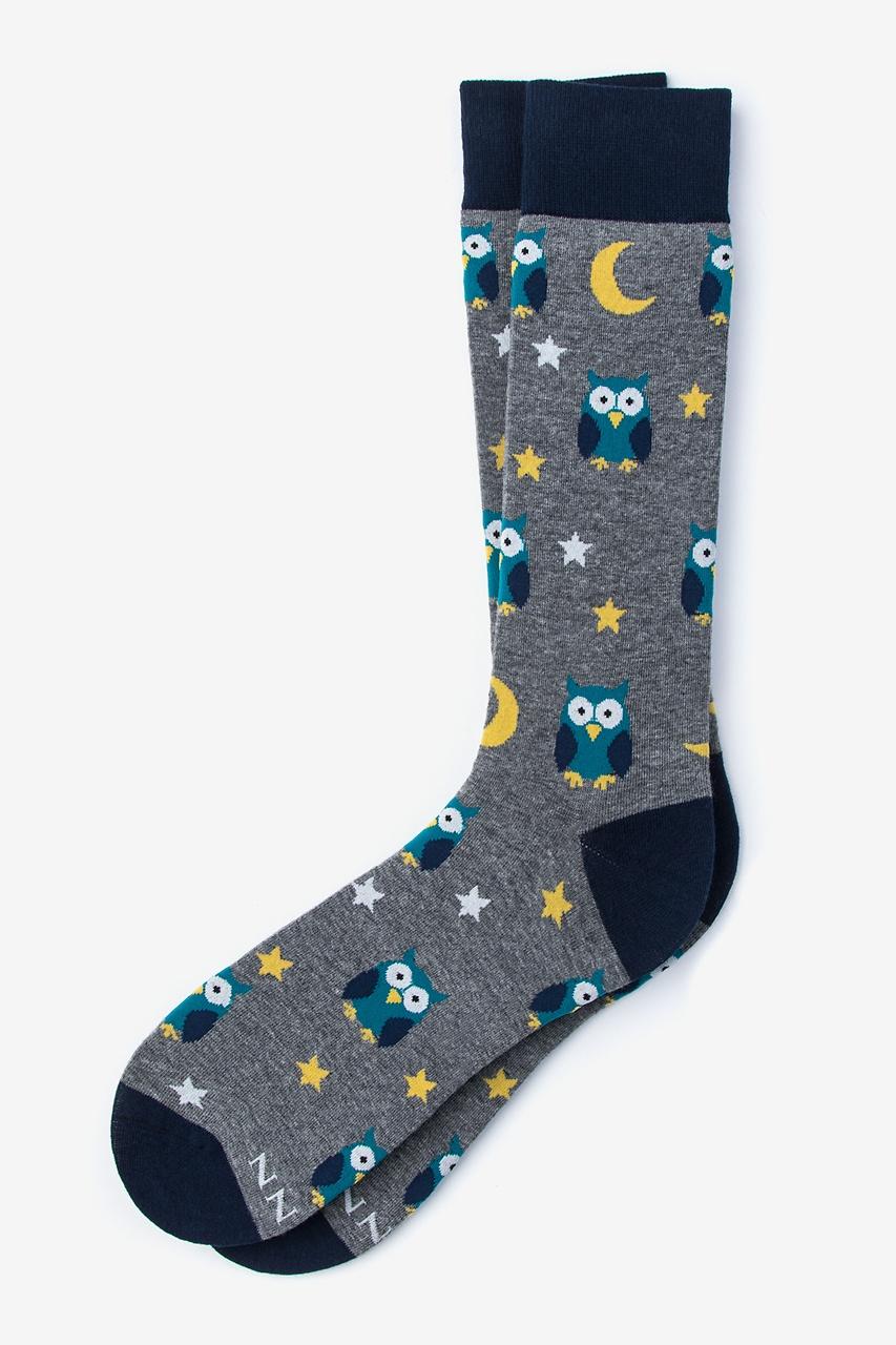 alynn Owl Night Long gray Sock