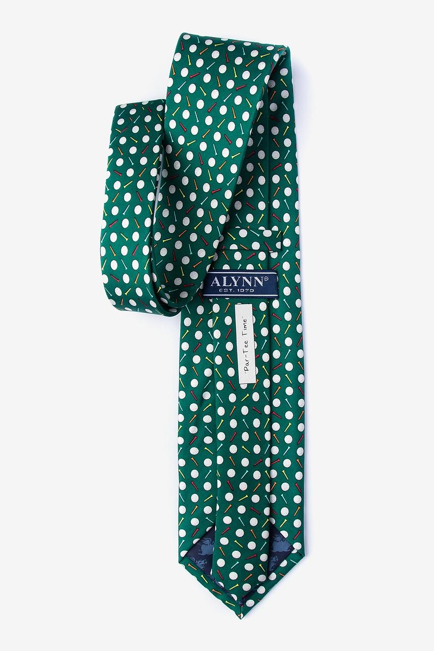 Alynn Par-Tee Time Green 100% Silk Tie