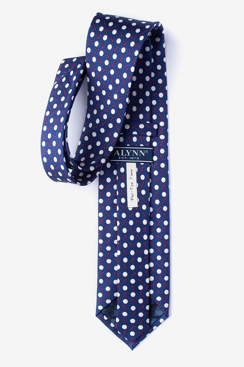 Alynn Par-Tee Time Navy Blue 100% Silk Tie