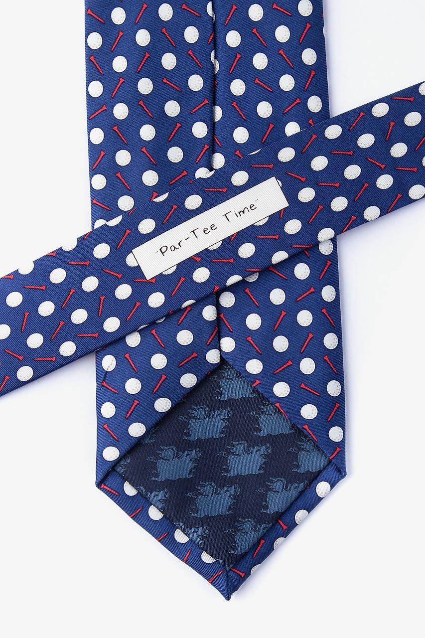 Alynn Par-Tee Time Navy Blue 100% Silk Tie