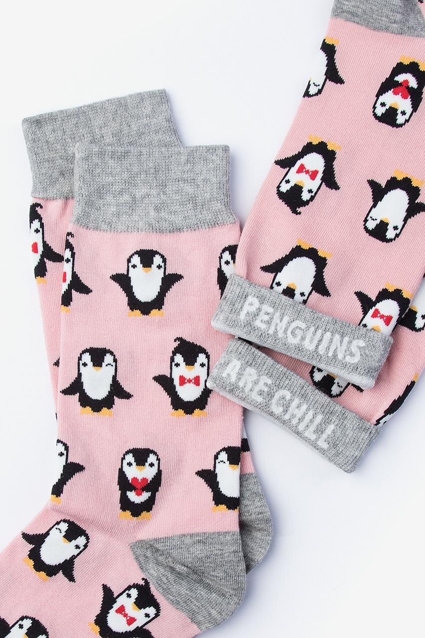 Alynn Penguin Are Chill Pink Women's Sock