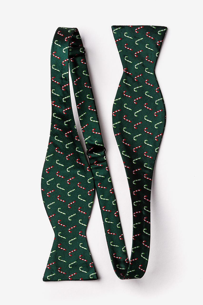 Alynn Peppermint Print Green Self-Tie Bow Tie