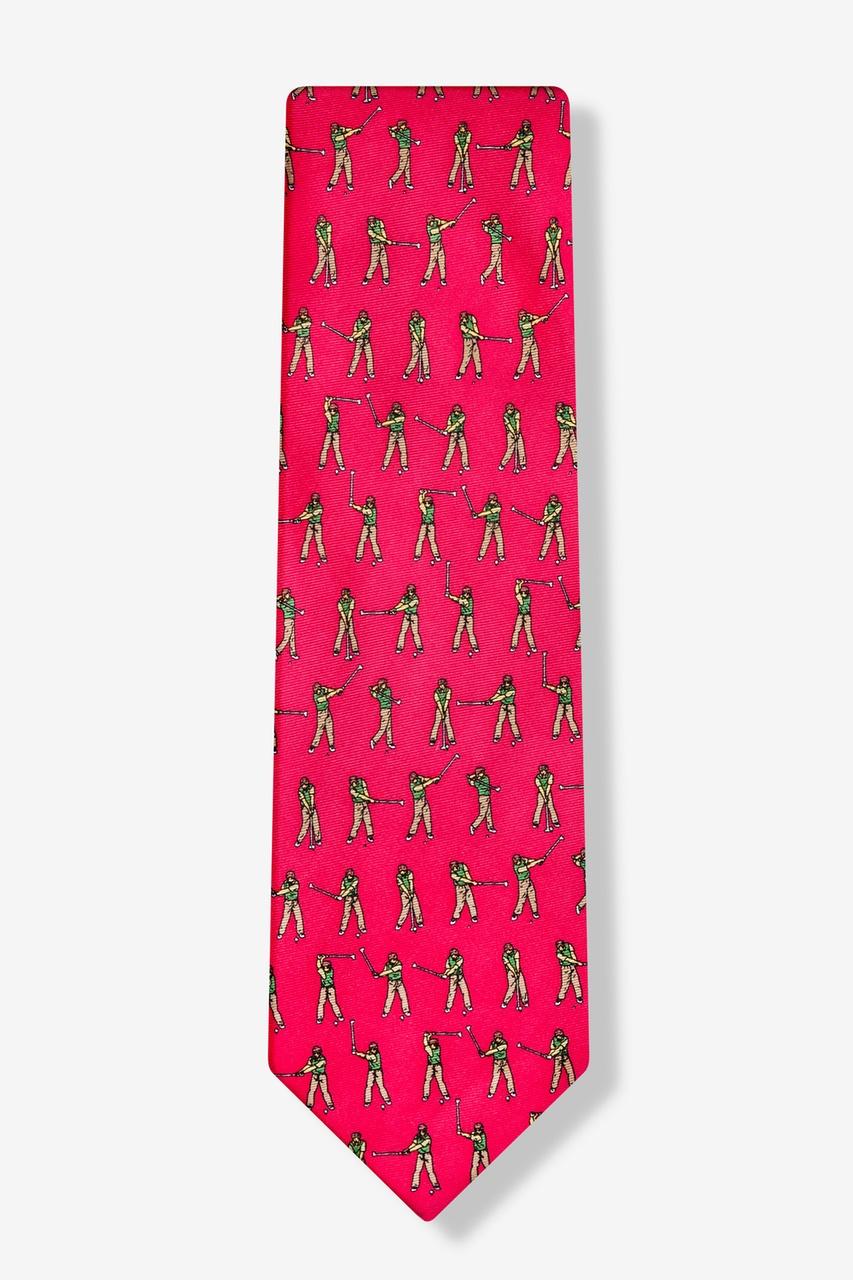 Alynn Perfect Swing Red 100% Silk Tie