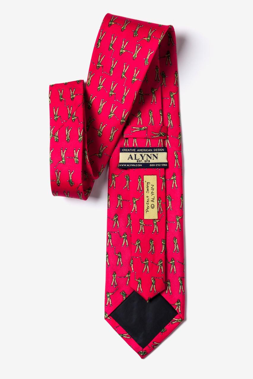 Alynn Perfect Swing Red 100% Silk Tie