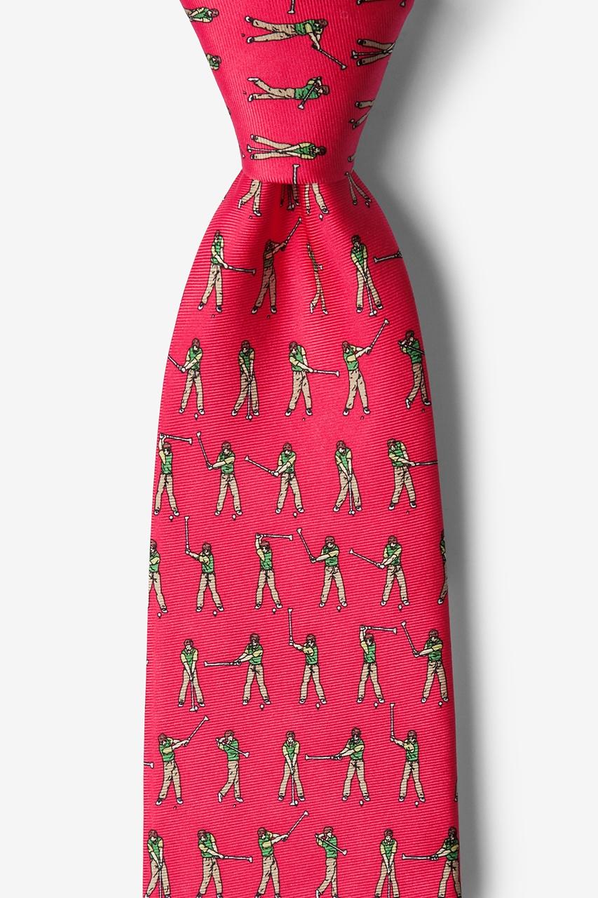 alynn Perfect Swing red 100% silk Tie