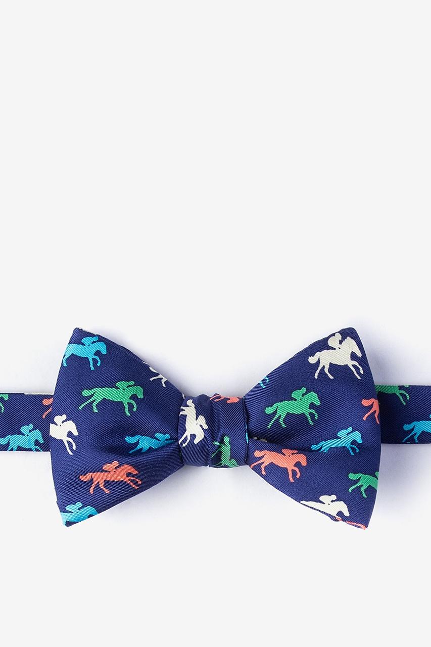 alynn Photo Finish Navy Blue Self-Tie Bow Tie