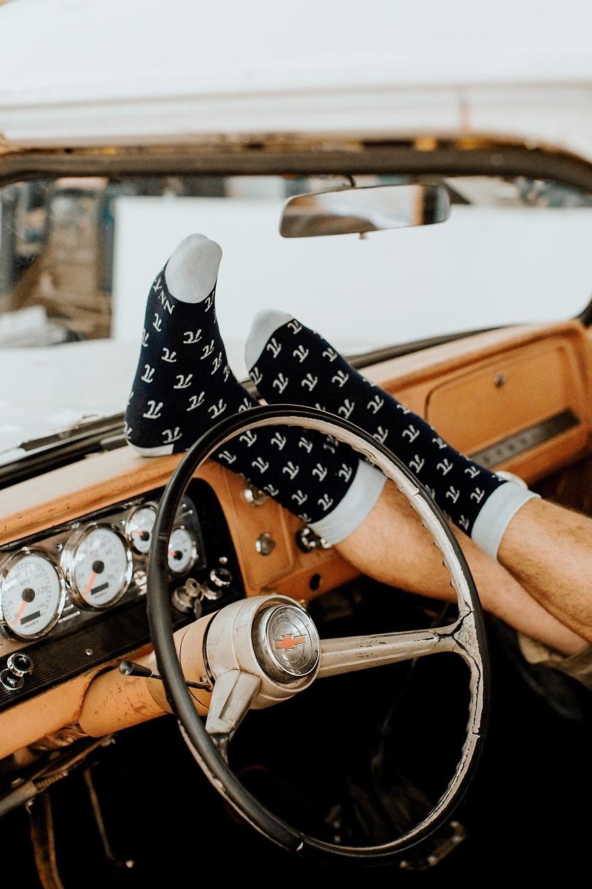 Alynn Pi Is Forever Navy Blue Sock