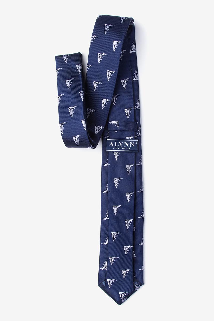 Alynn Pier Pressure Navy Blue 100% Silk Skinny Tie