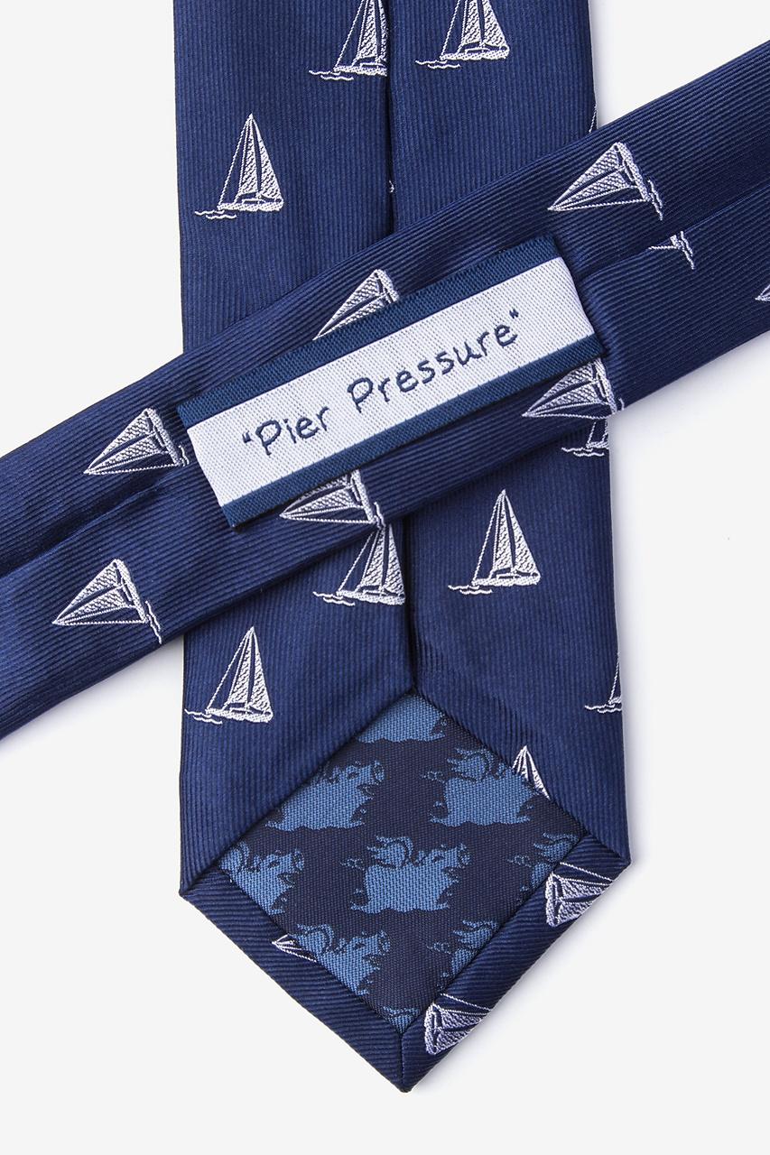 Alynn Pier Pressure Navy Blue 100% Silk Skinny Tie
