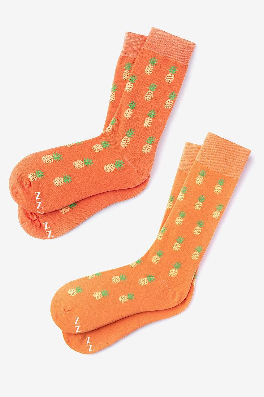 alynn Pine and Dandy orange His & Hers Socks