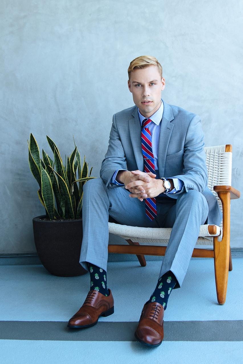 Alynn Pine & Dandy Navy Blue Sock